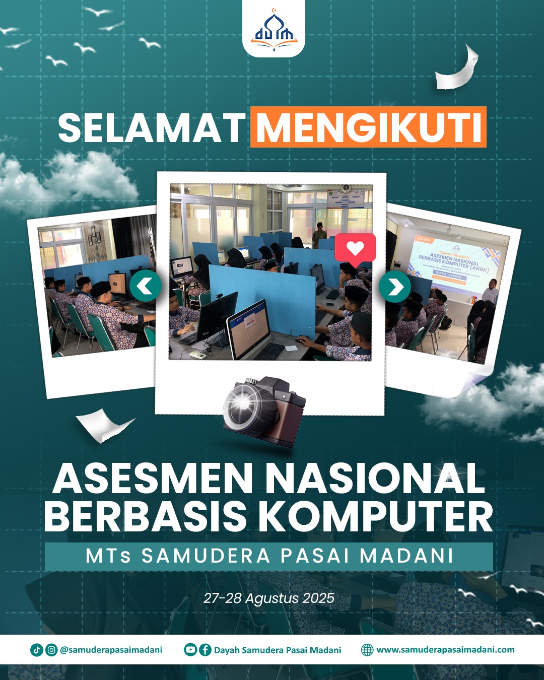 Santri MTs Samudera Pasai Madani Ikuti Asesmen Nasional Berbasis Komputer (ANBK) 2025