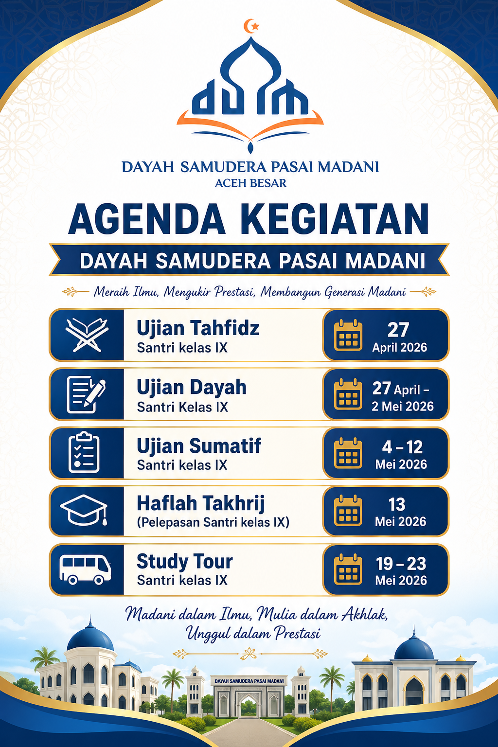 Ujian Tahfidz Santri kelas IX
