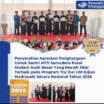 Santri MTsS Samudera Pasai Madani Raih Prestasi Nasional pada Try Out UM 2026